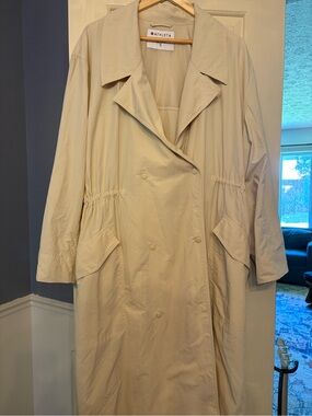 Athleta Luna trench coat Cream Longline
